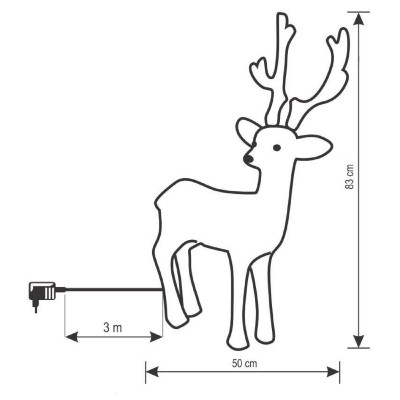 Ren din acril, pt exterior, 200 WH/WW LED, 83 cm - KDA 40